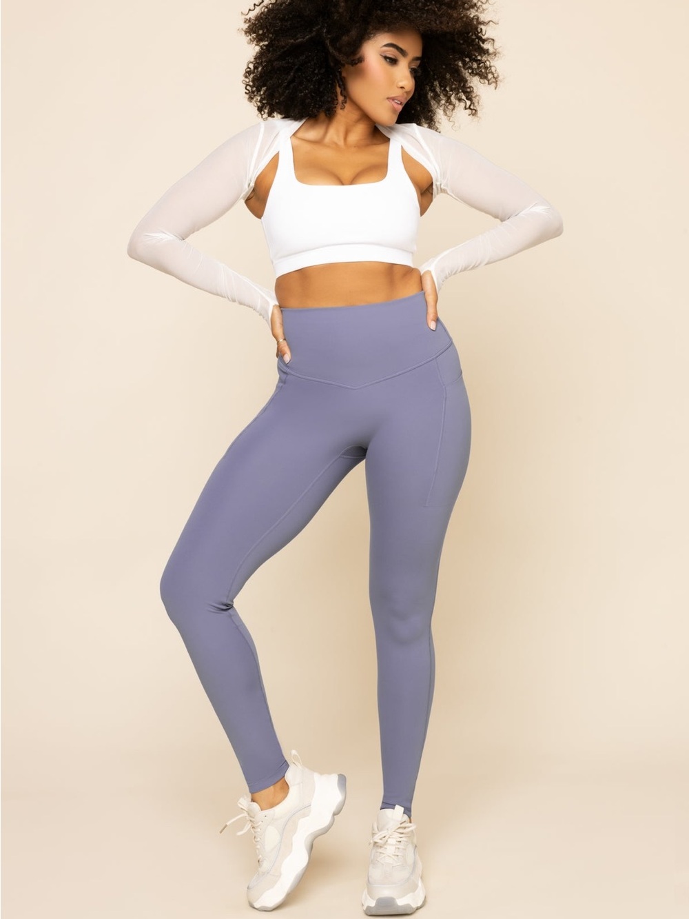 POPFLEX Supersculpt Legging with Pockets 2X Blue Mist High Rise